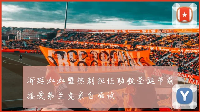 海廷加加盟热刺担任助教圣诞节前接受弗兰克亲自面试